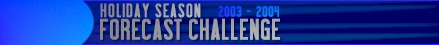 Holiday 2003-2004 Season Box Office Forecast Challenge